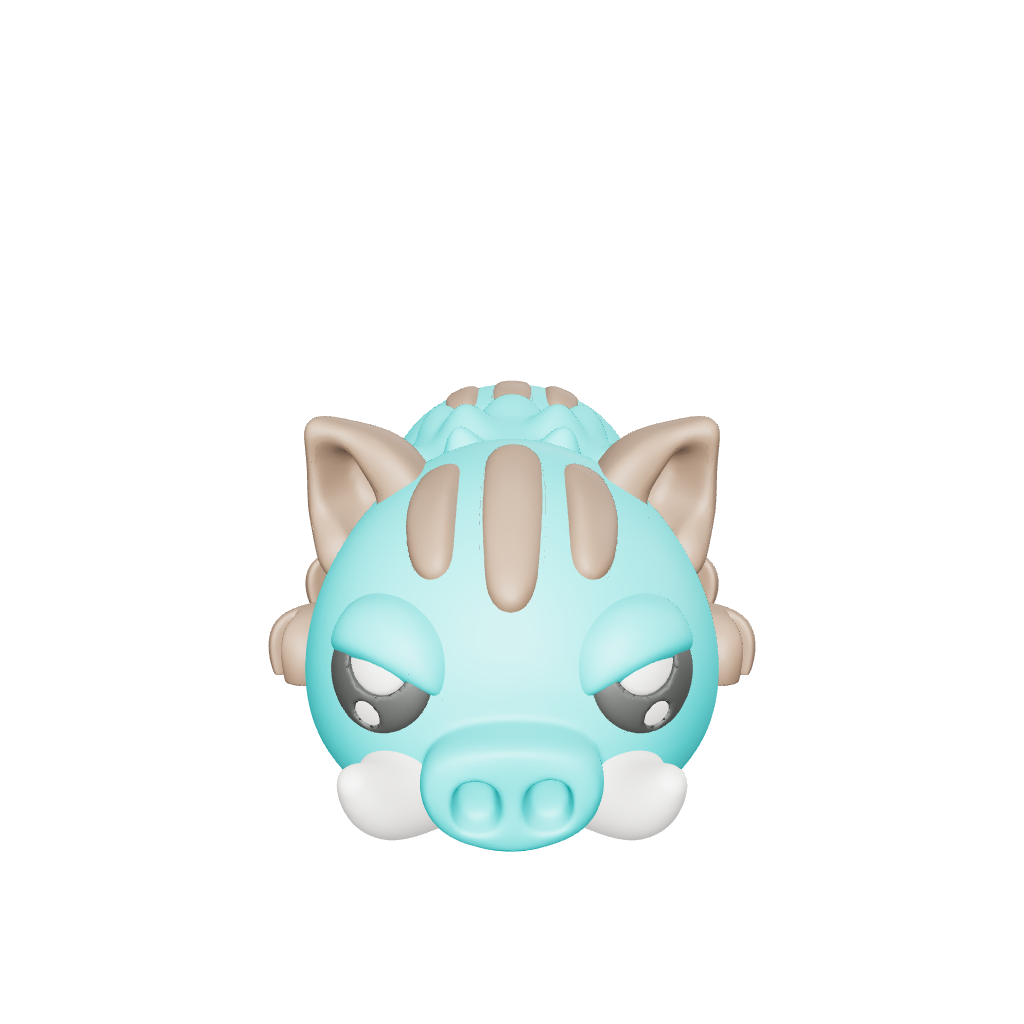 Tusko-Tumble - Warthog - The wild charger. Tusko-Tumble barrels through obstacles with reckless joy, leaving a trail of dust and laughter. His tusks may look tough, but his grin gives him away - he's all bluster and bounce.
